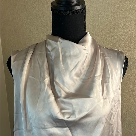 Rachel Zoe Cream Asymmetrical Wrap Blouse - Picture 2 of 7